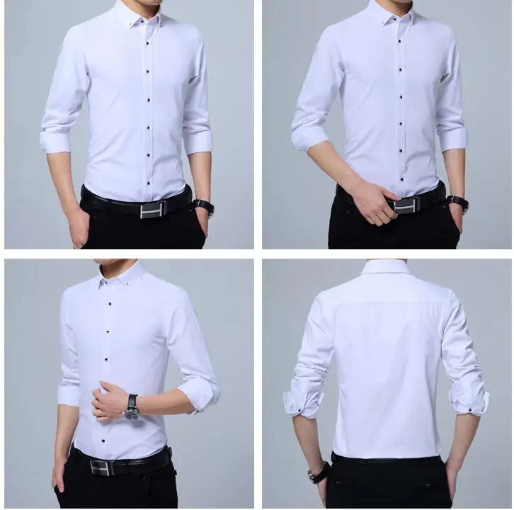 CAMISA BLANCA MANGA LARGA UNISEX
