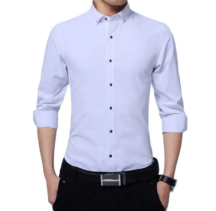 CAMISA BLANCA MANGA LARGA UNISEX
